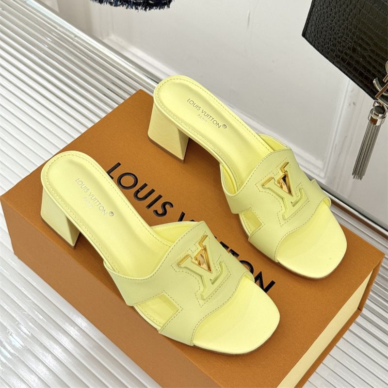 Louis Vuitton Isola Heel Mule yellow Sandal