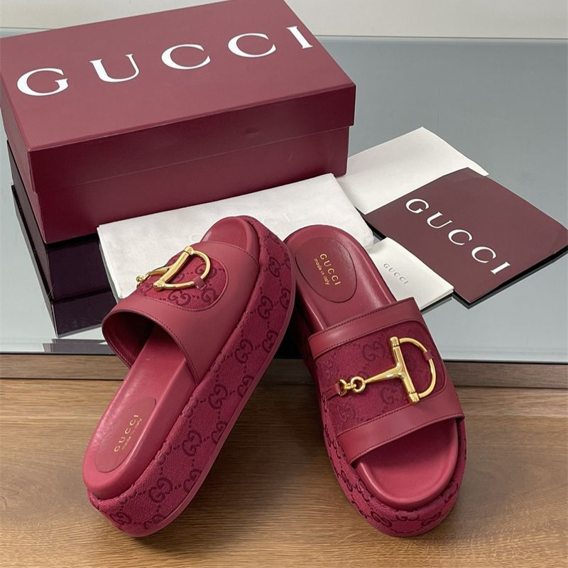 Gucci Women's Horsebit Slipper in GG Supreme
