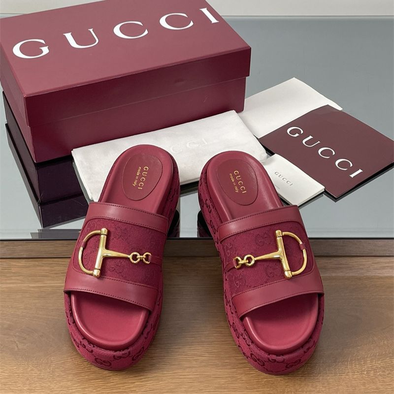 Gucci Women's Horsebit Slipper in GG Supreme
