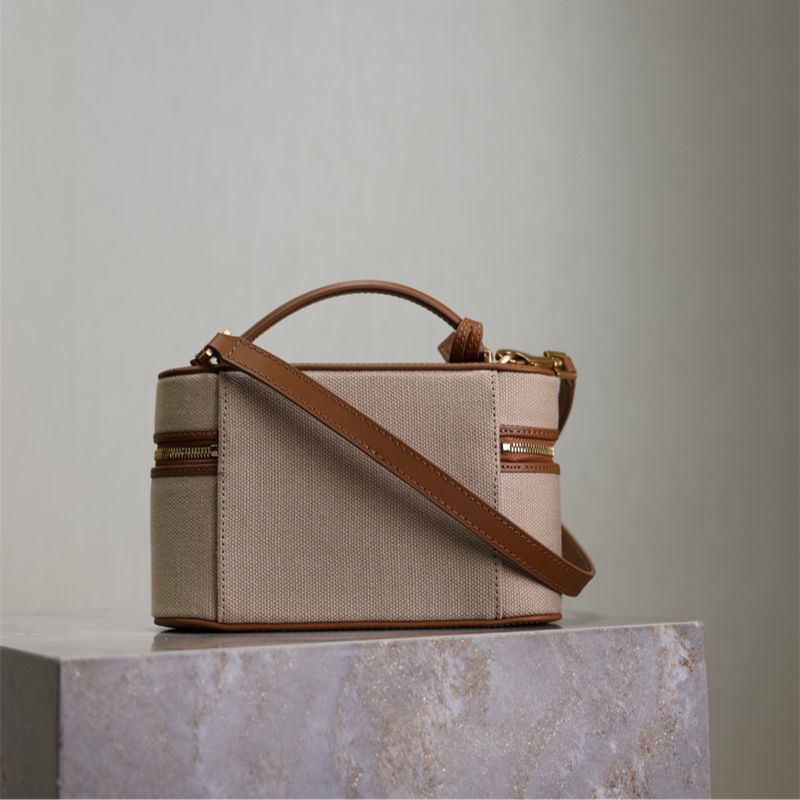 Saint Laurent Uptown Box Leather Top Handle Bag