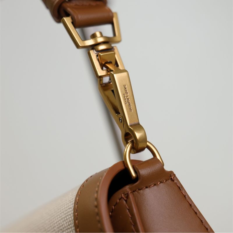 YSL Voltaire Top Handle In Canvas Bag