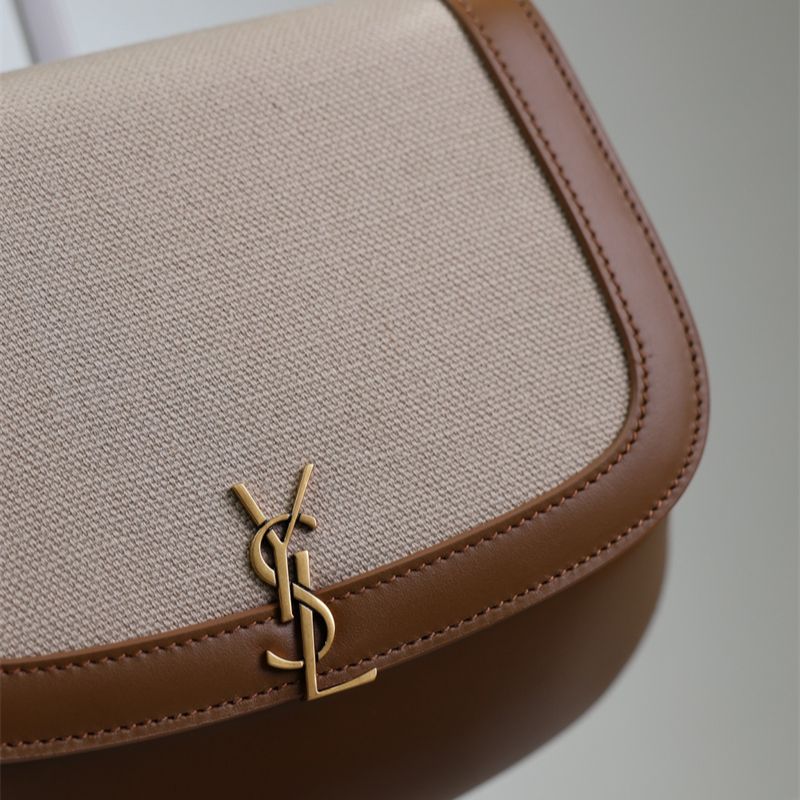 YSL Voltaire Top Handle In Canvas Bag