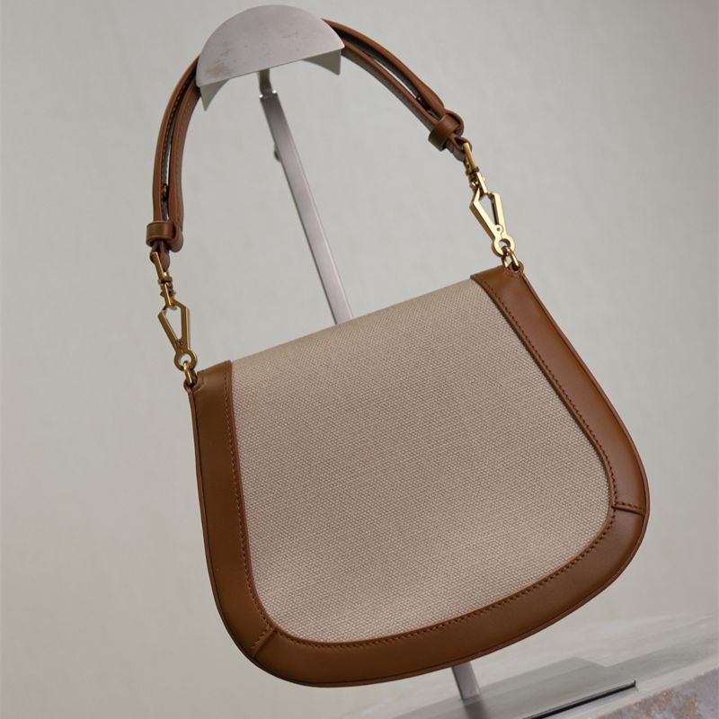 YSL Voltaire Top Handle In Canvas Bag