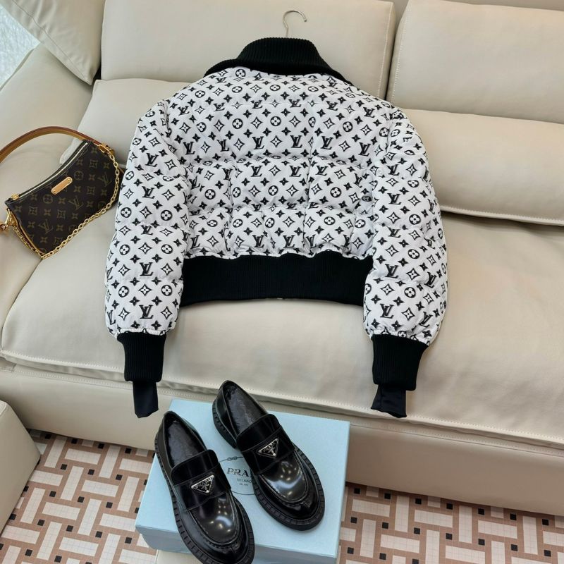 LV 3D Monogram Cropped Puffer Jacket