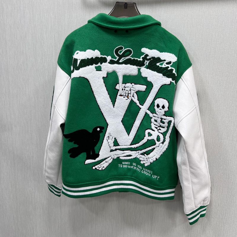 Louis Vuitton Varsity Green and White Jacket