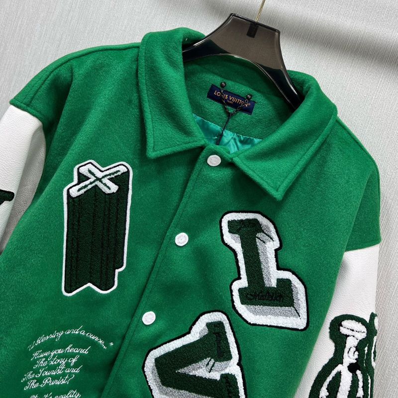 Louis Vuitton Varsity Green and White Jacket