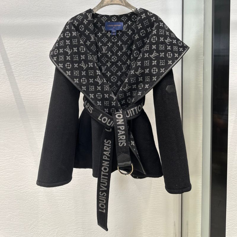 LV Black Coats Jackets WomenS