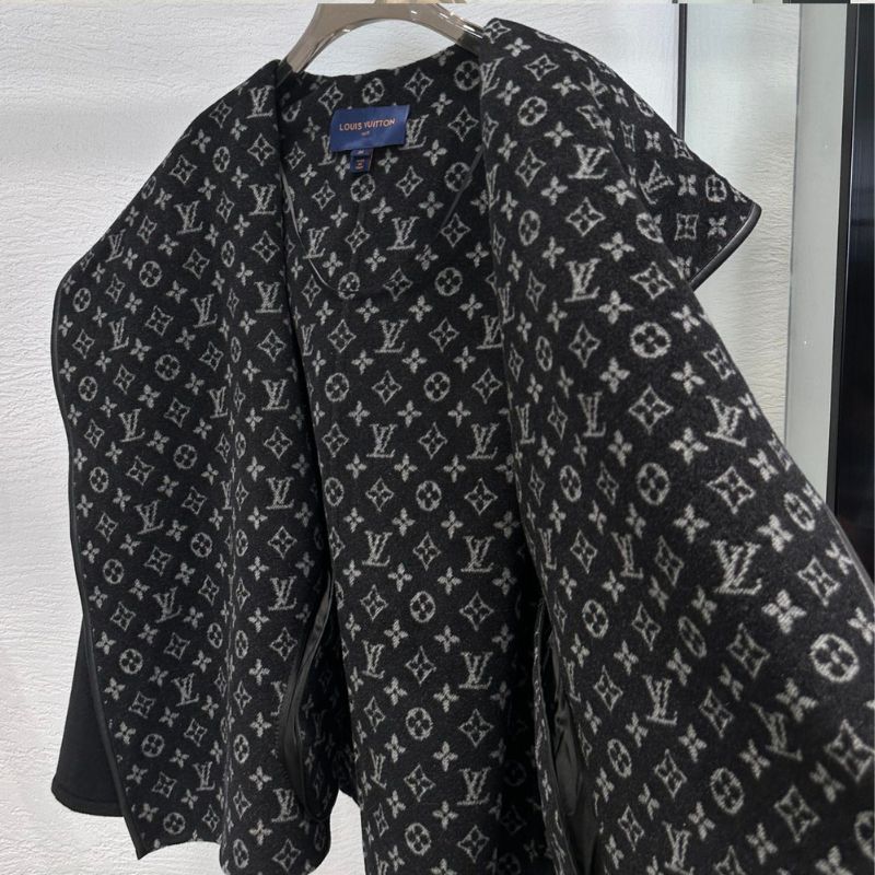 LV Black Coats Jackets WomenS