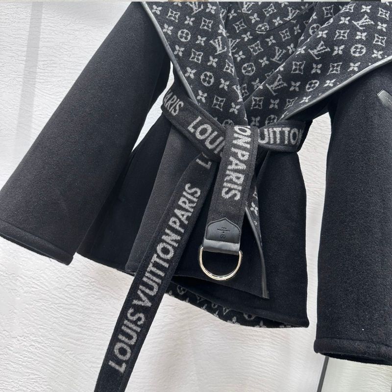 LV Black Coats Jackets WomenS