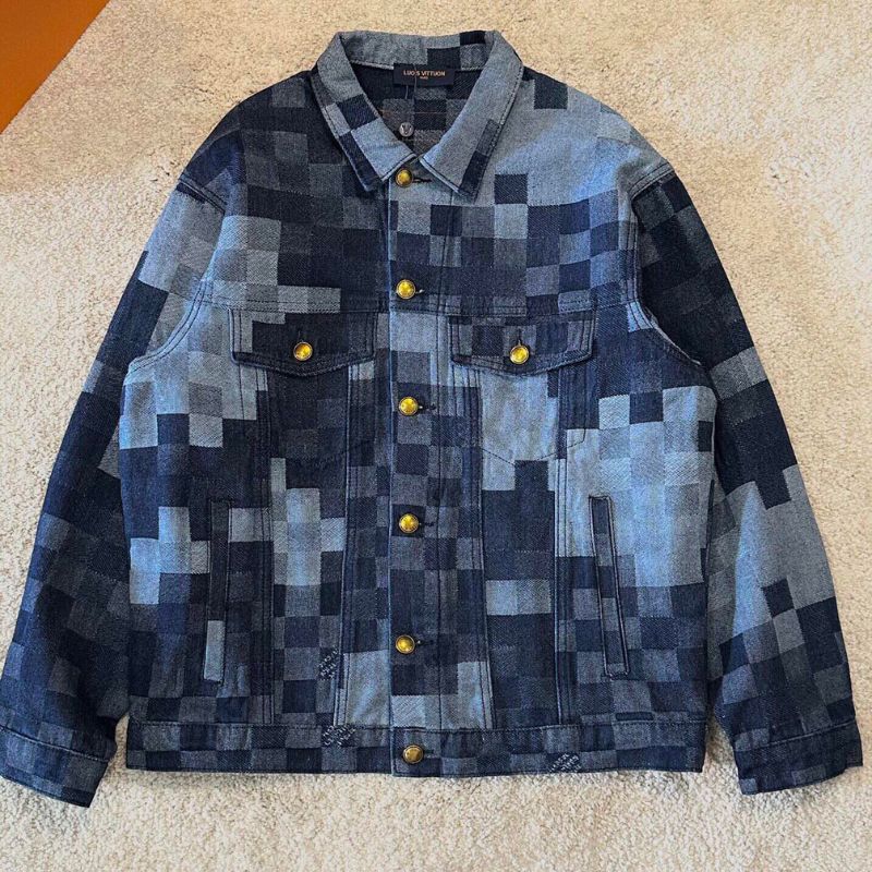 LV Plaid Couple Denim Jacket