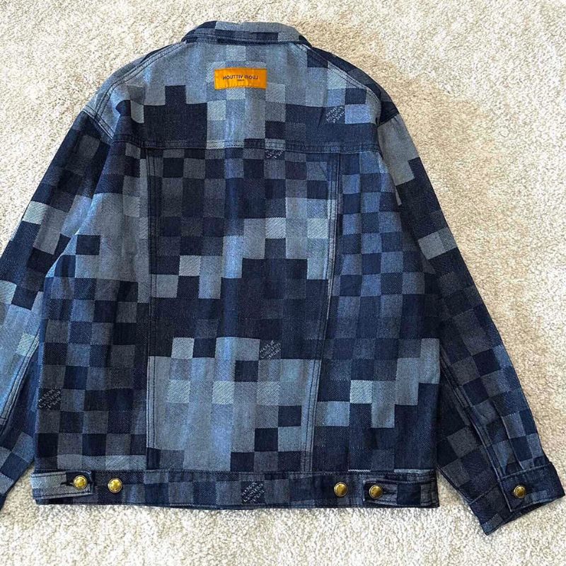 LV Plaid Couple Denim Jacket