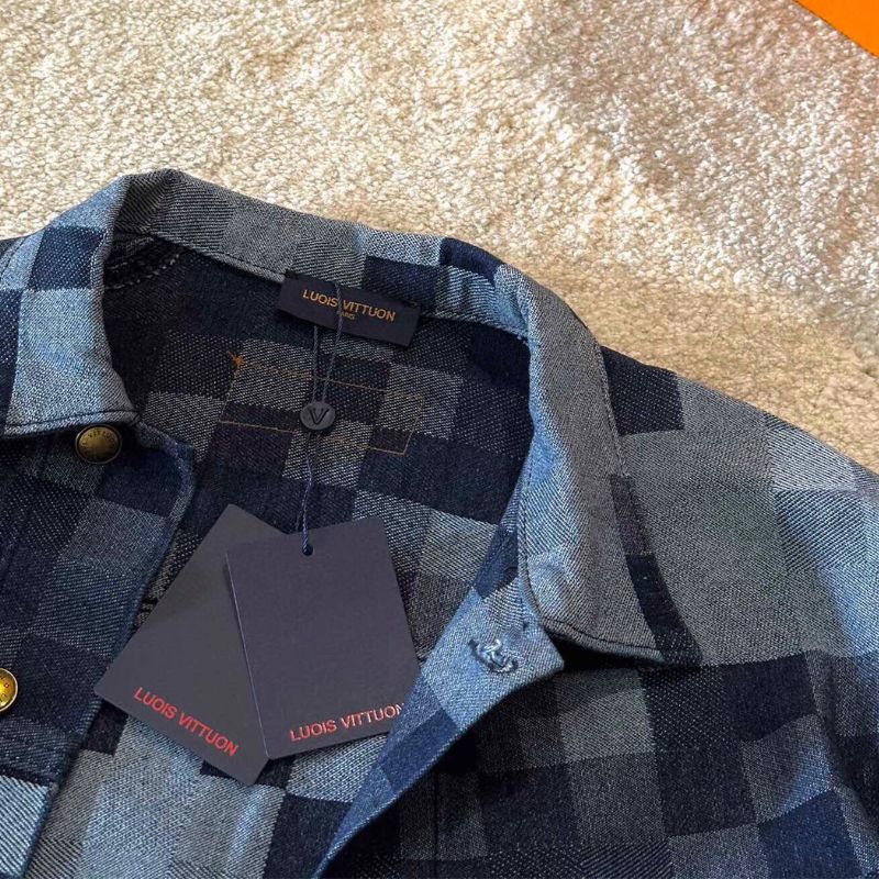 LV Plaid Couple Denim Jacket