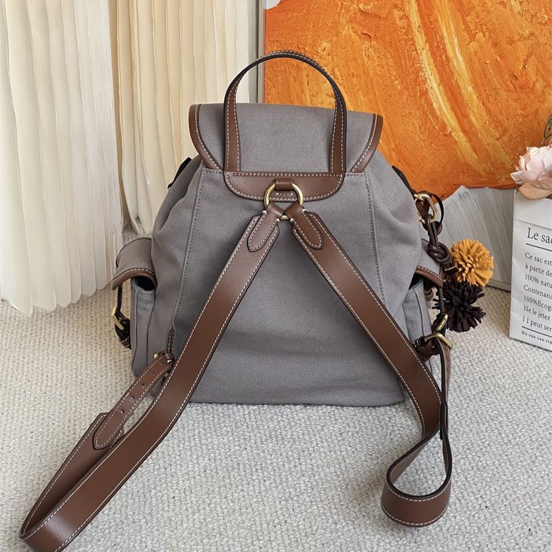 Miu Miu logo-lettering Gray Backpack