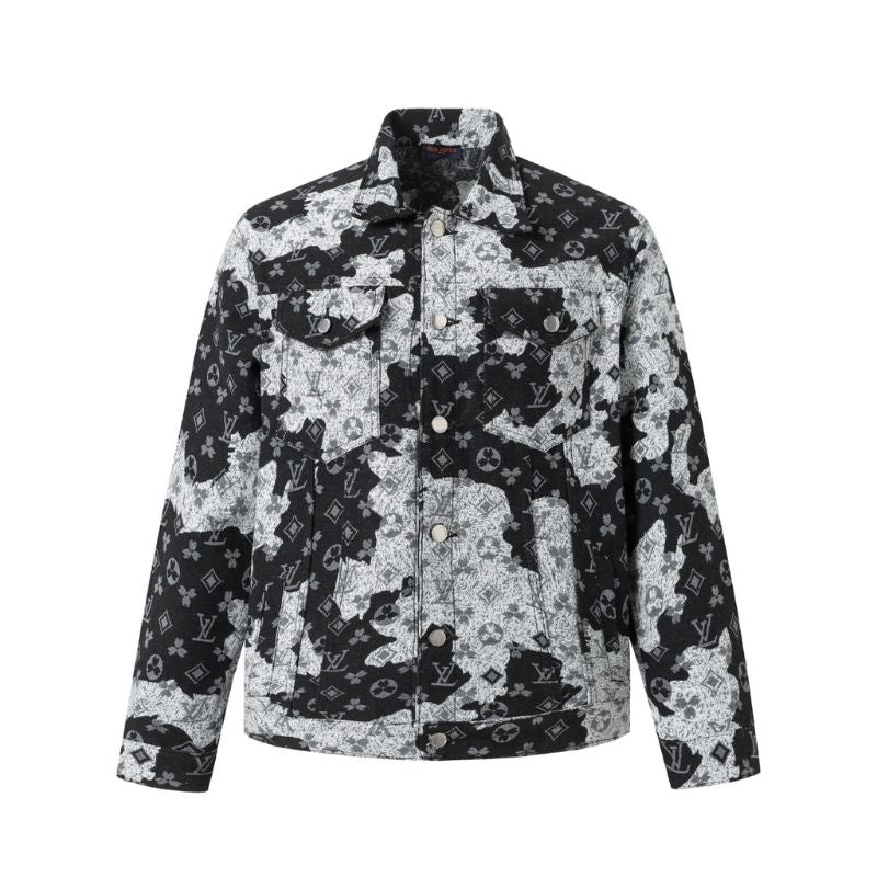 LV Monogram Printed Denim Jacket