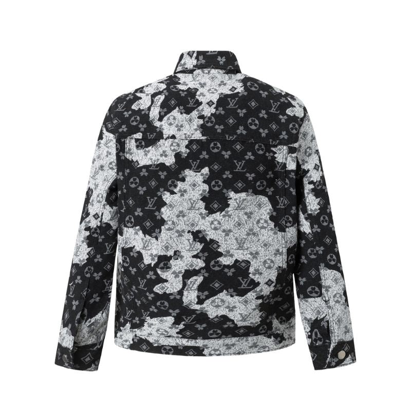 LV Monogram Printed Denim Jacket