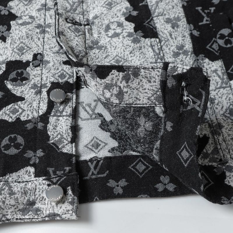LV Monogram Printed Denim Jacket