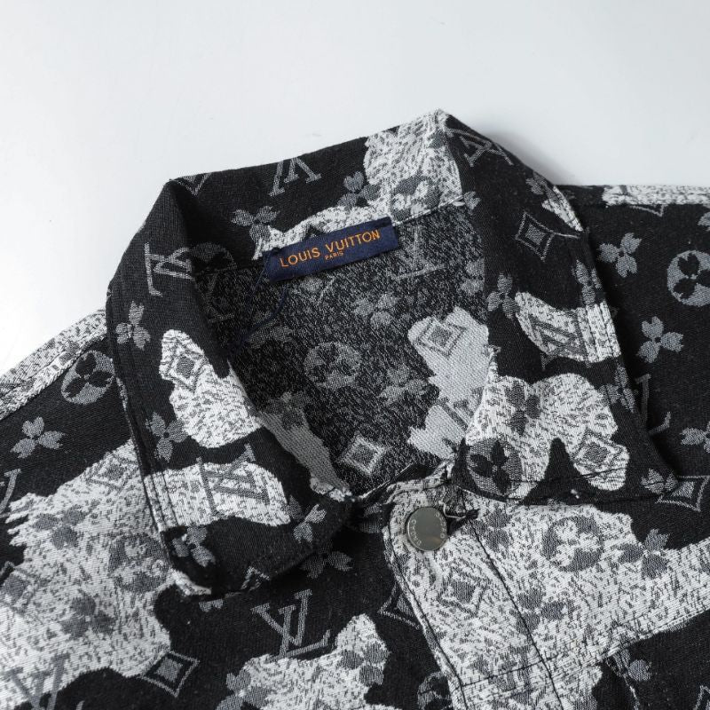 LV Monogram Printed Denim Jacket