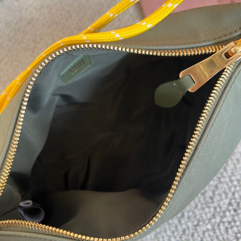 Miu Miu Gabardine Tote Grey Bag