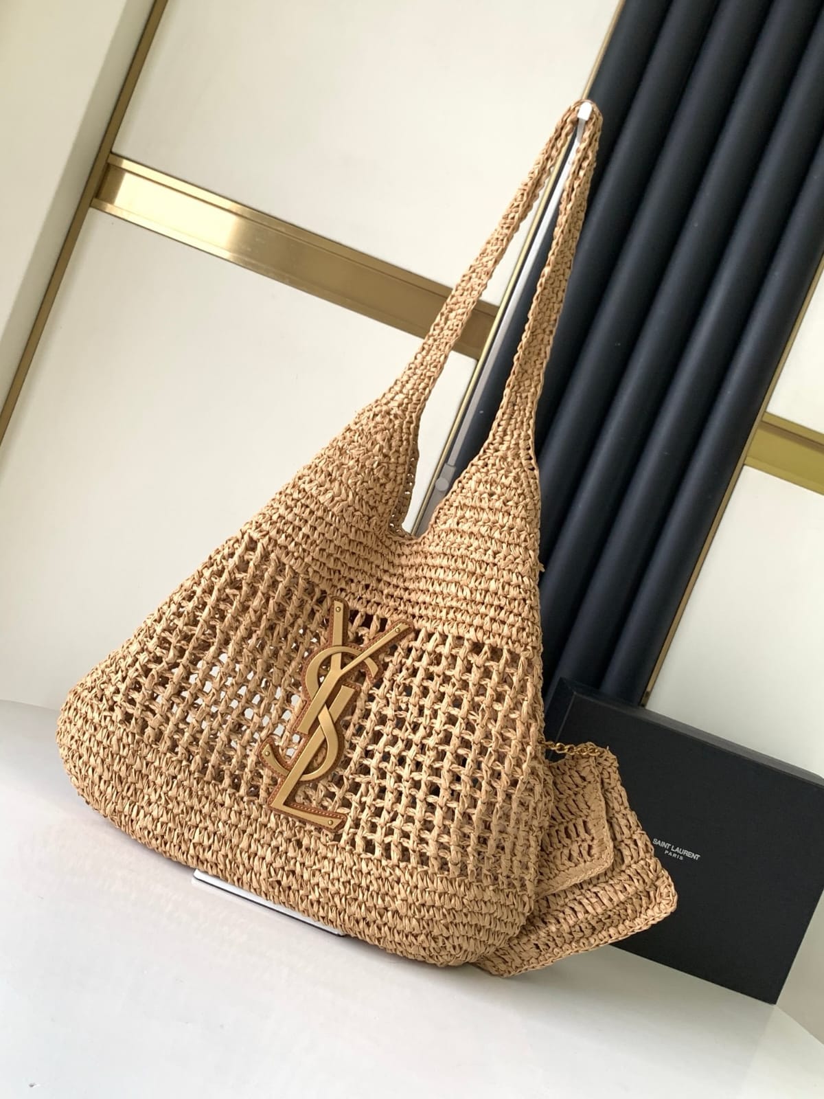 YSL Raffia Tote Bag