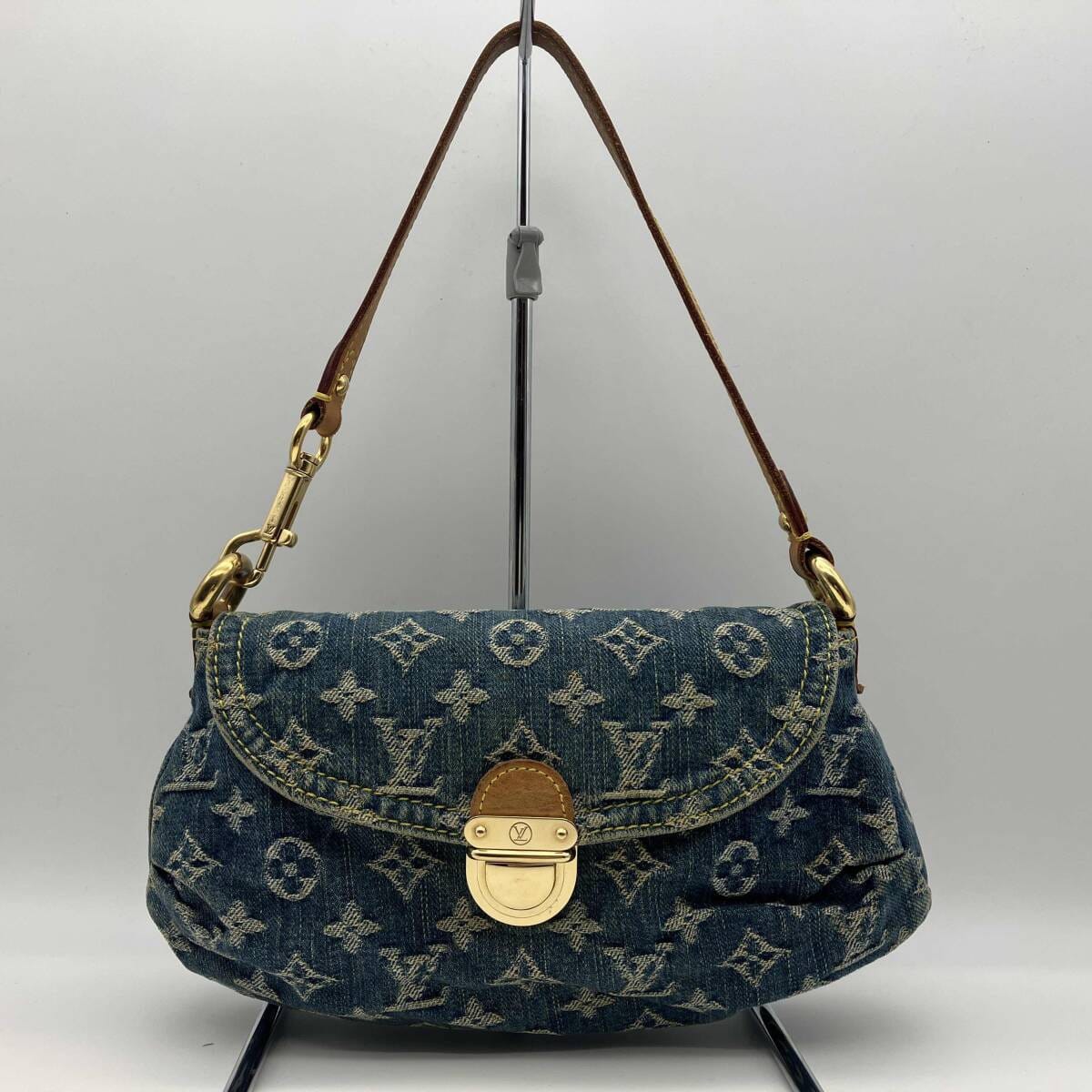 LV Mini Pleaty Blue Denim Bag