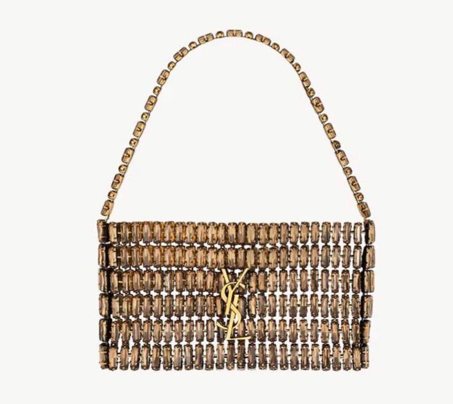 YSL Brown Crystal Bag