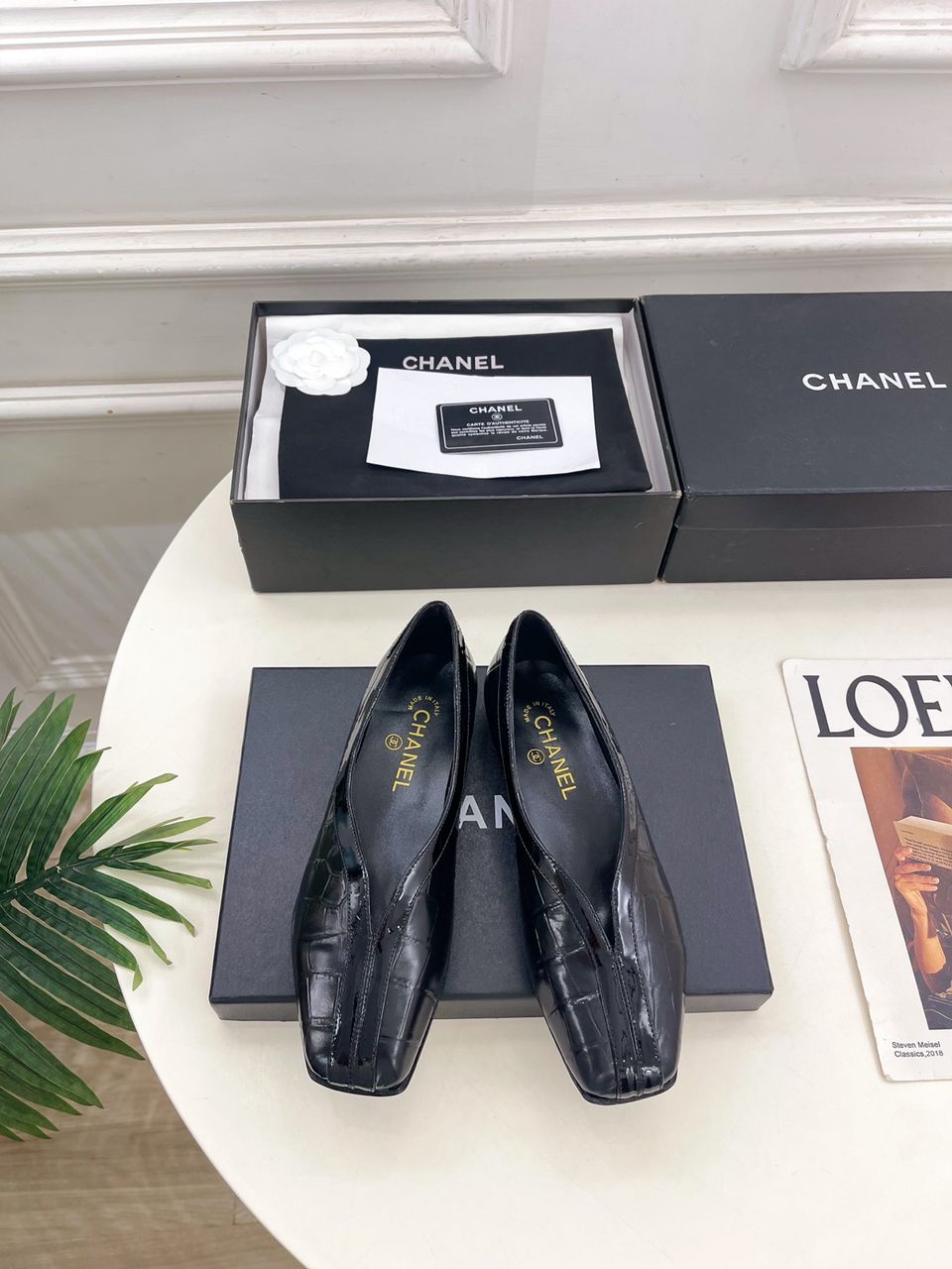 Ballet flats Crocodile embossed
