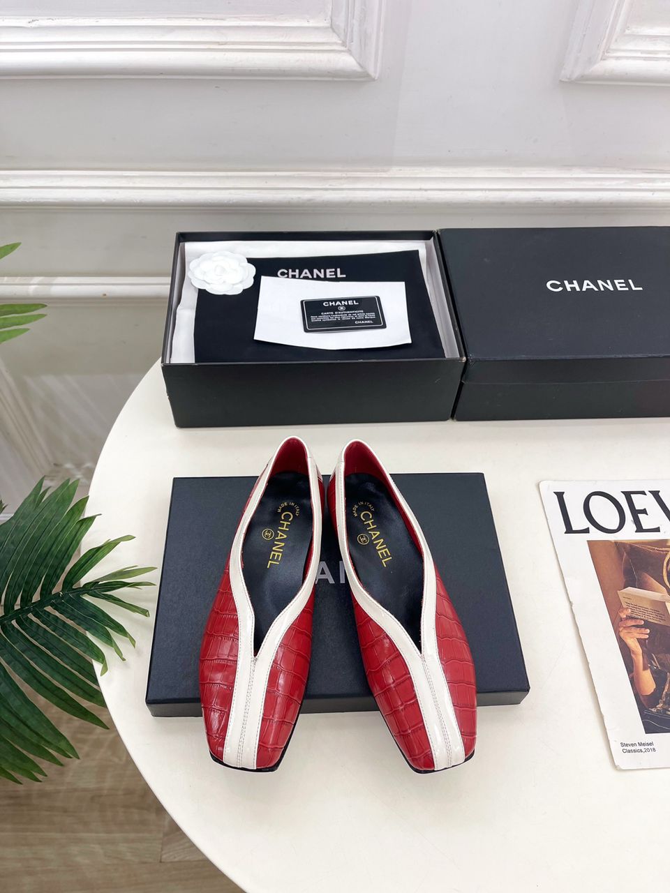 Chanel Ballet Flats Red