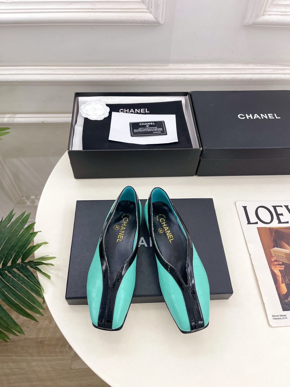 Chanel Ballet Flats Aqua
