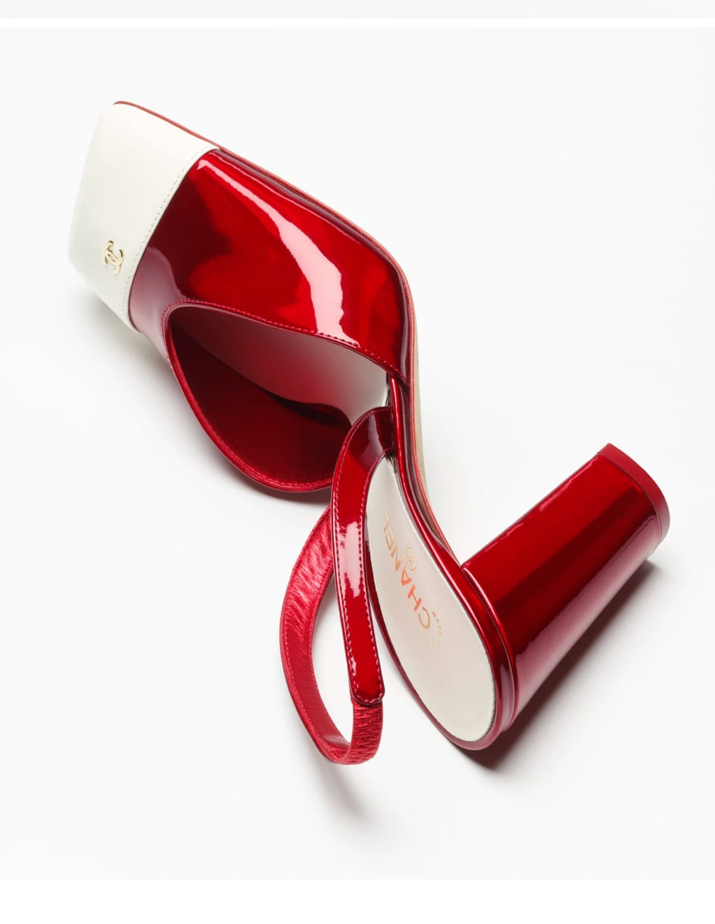 Chanel Slingbacks Red & Ivory