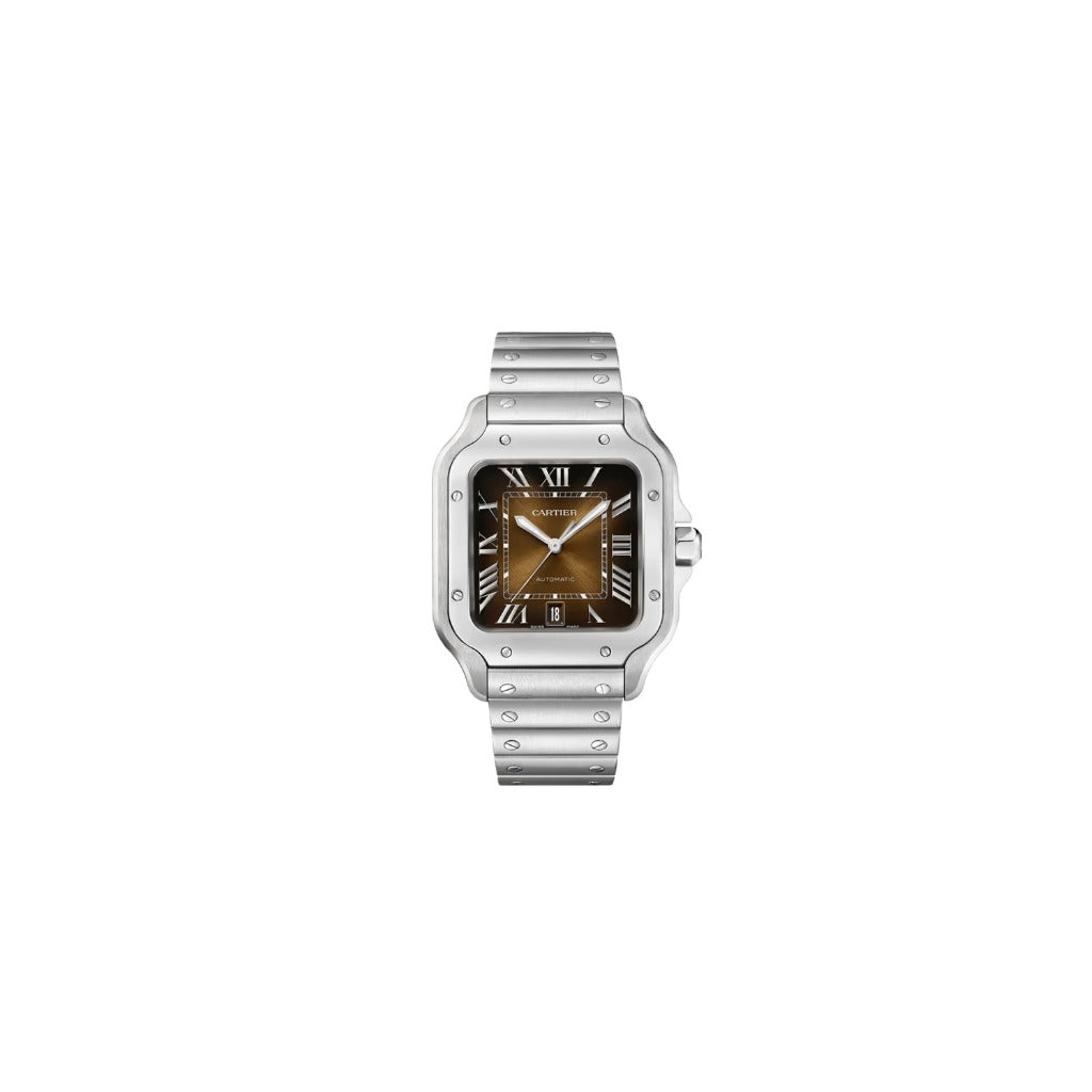 Cartier Santos Chocolate Dial .