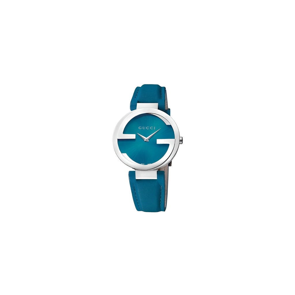Gucci Blue Leather Blue Dial Quartz Watch