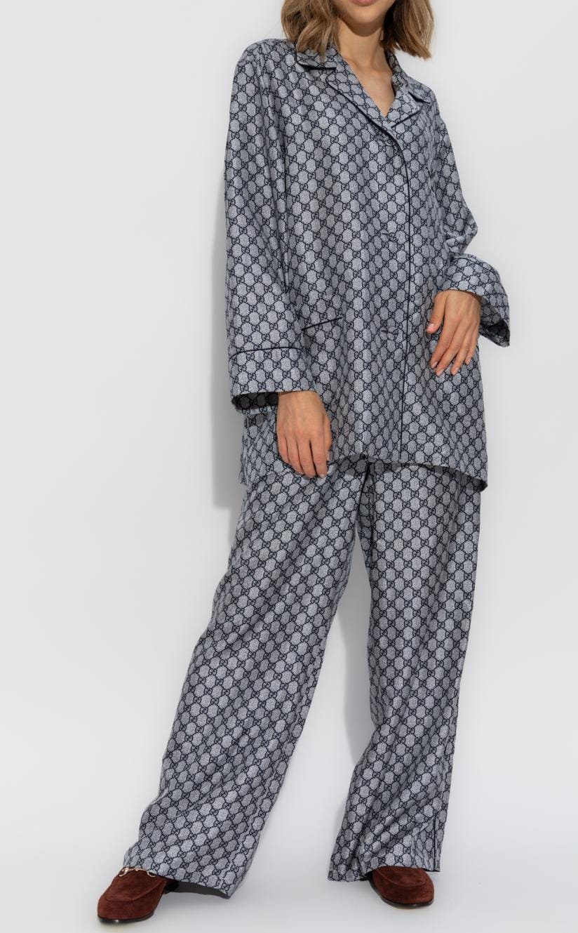 GUCCI Printed Silk-Twill Pajama Shirt