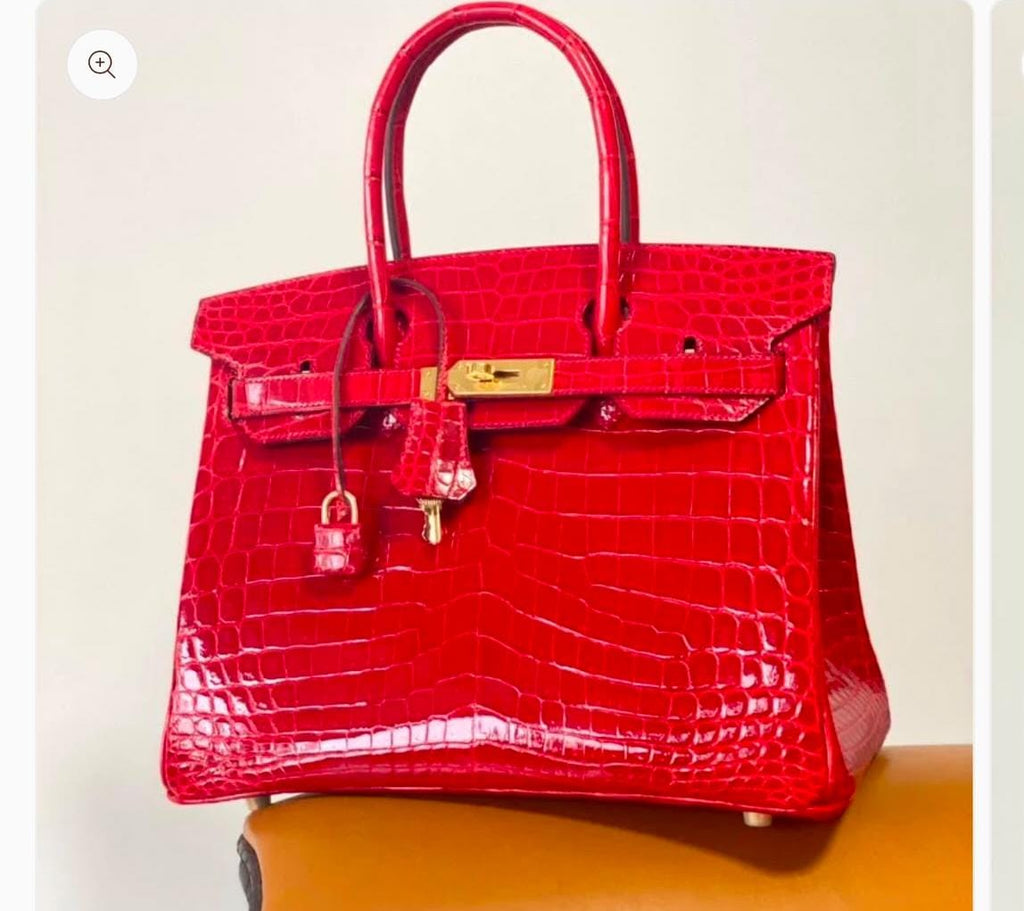 Hermès Birkin Braise in Shiny Porosus