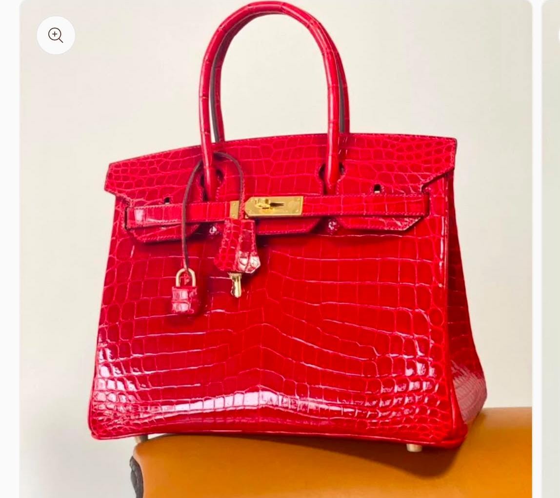 Hermès Birkin Braise in Shiny Porosus