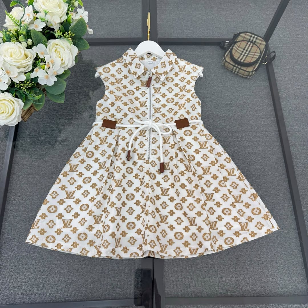 LV Monogram Belted Mini Dress