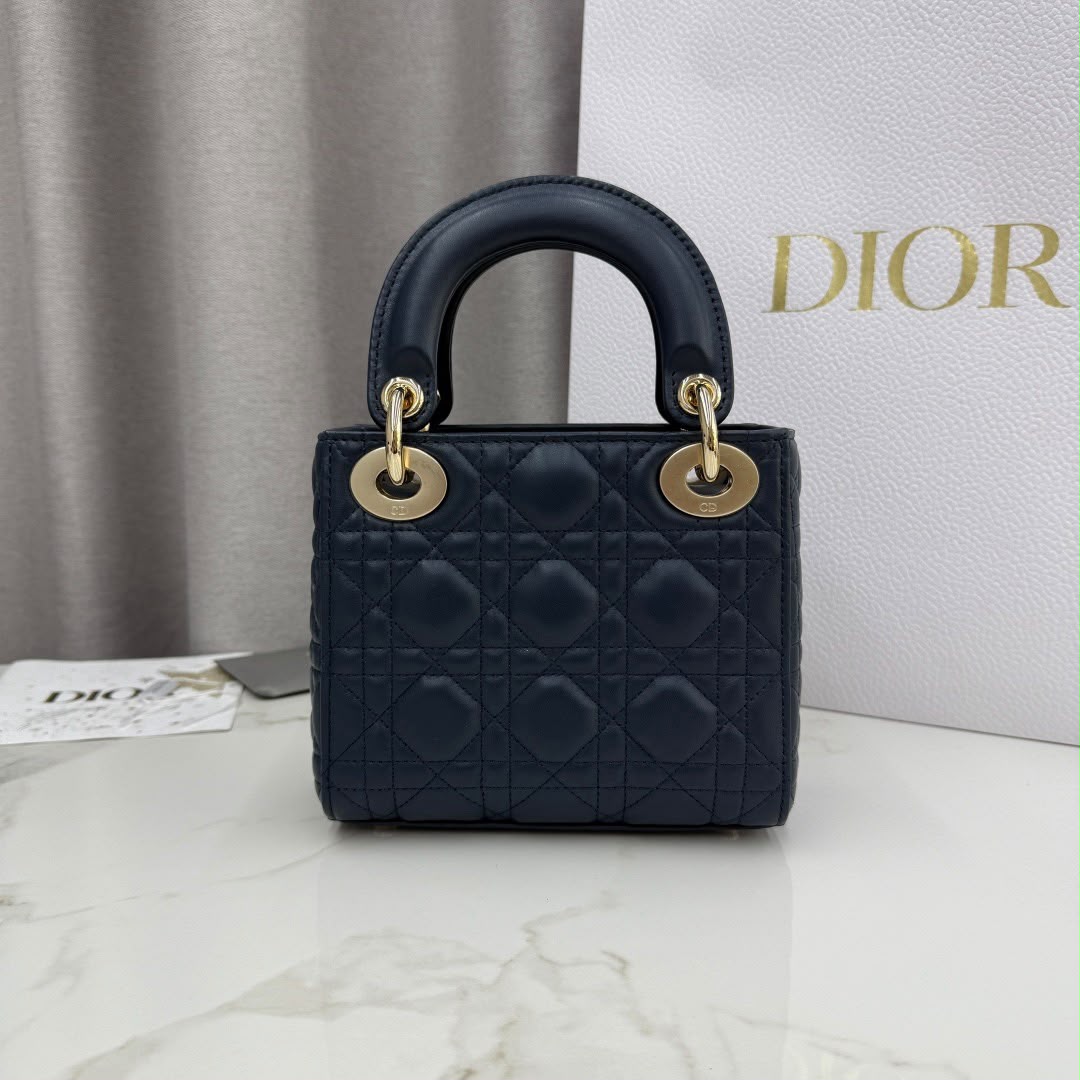Mini Lady Dior Navy Blue