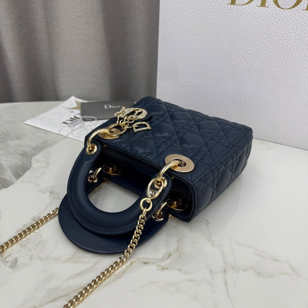 Mini Lady Dior Navy Blue