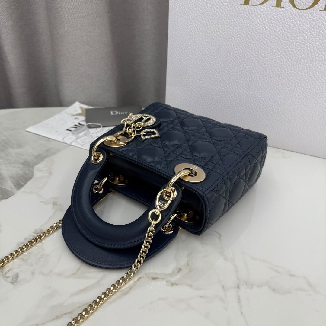 Mini Lady Dior Navy Blue