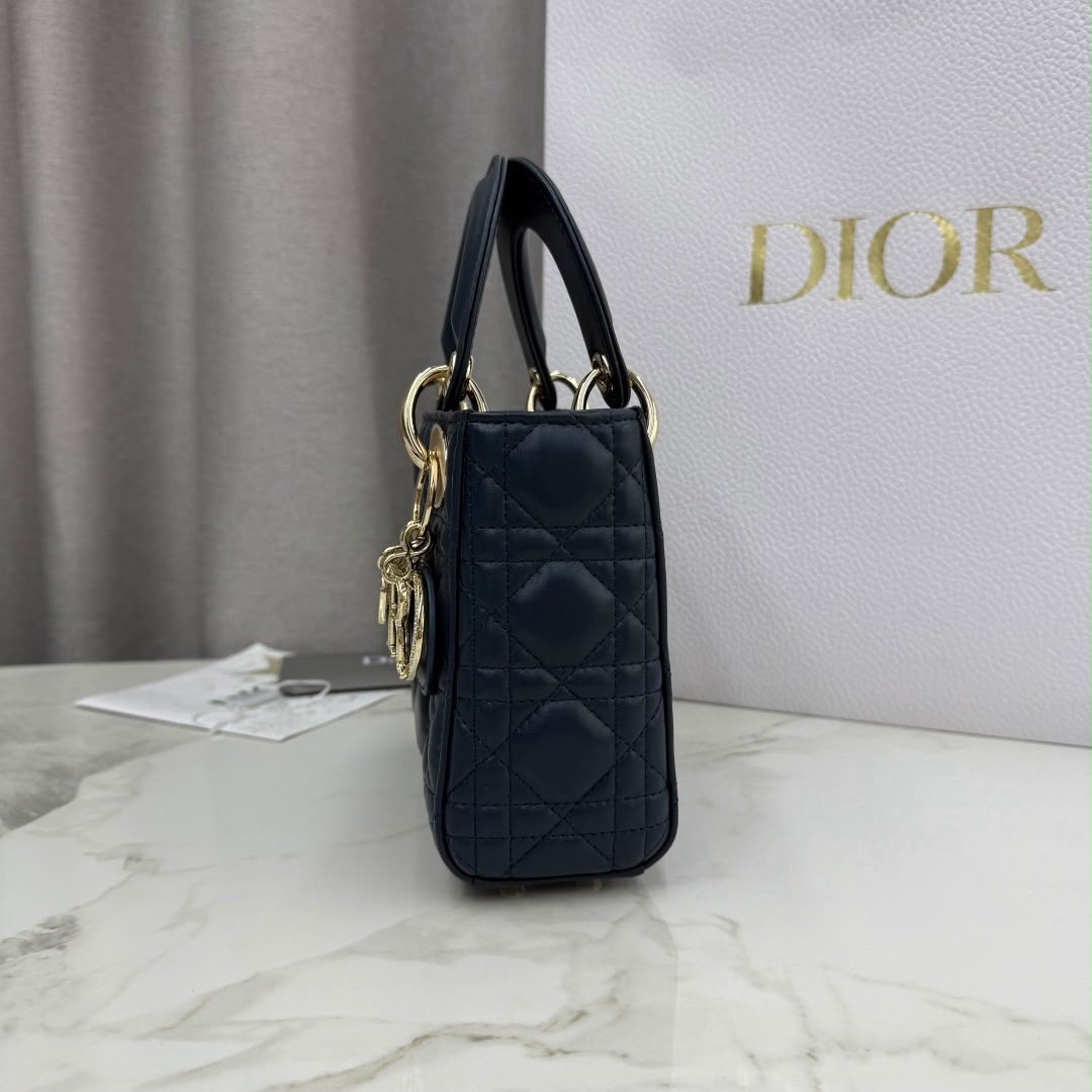 Mini Lady Dior Navy Blue