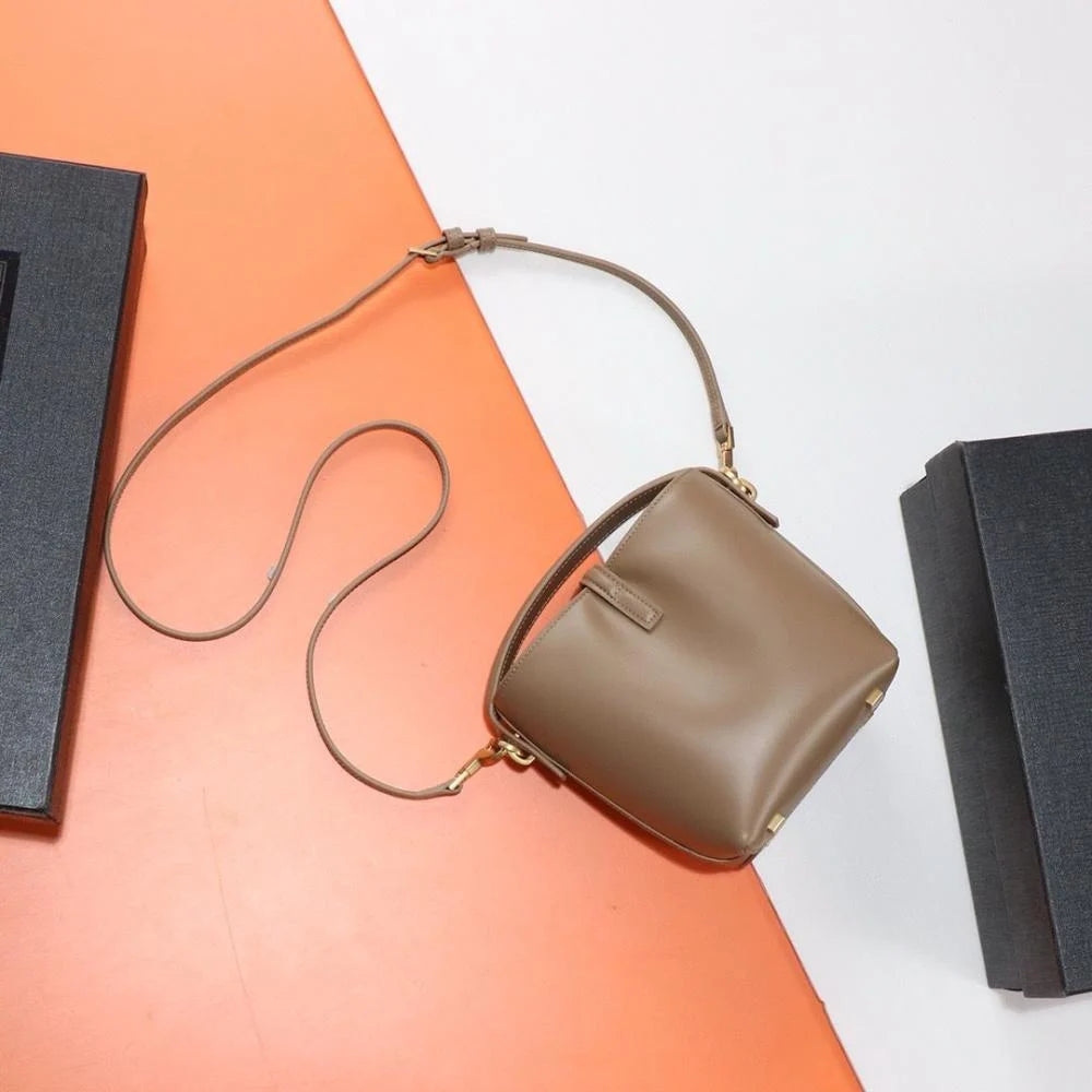 Ysl 37 Brown Leather Bag