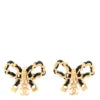 Chain Bow Stud Earrings
