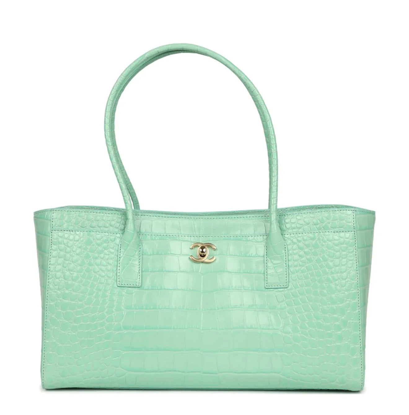 Chanel Green Croc Embossed