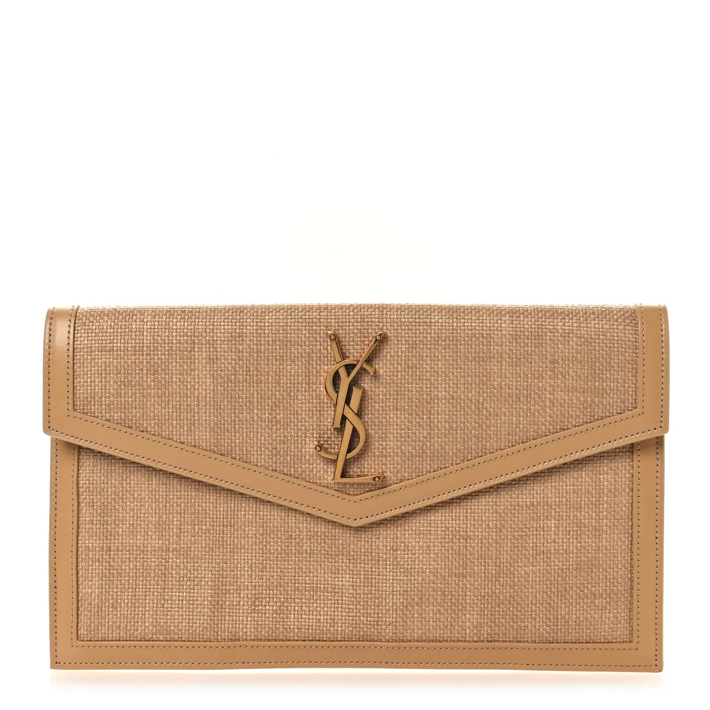 Micro Raffia Uptown Pouch
