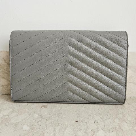 Ysl Grey Wallet On Chain