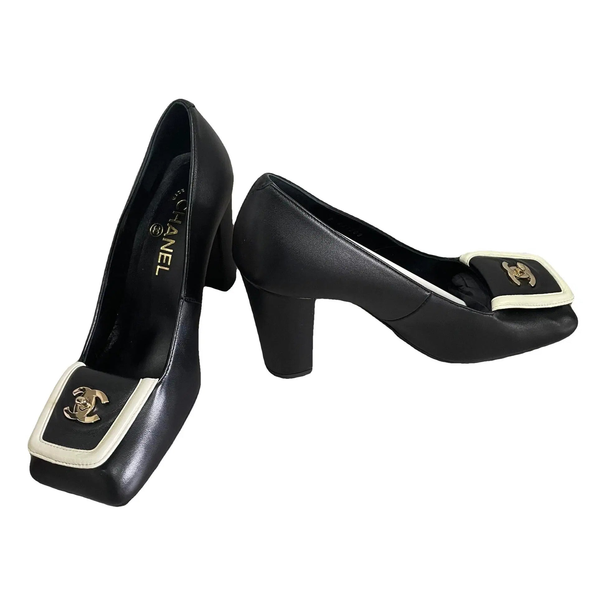 Chanel Tweed Slingback Block Heels