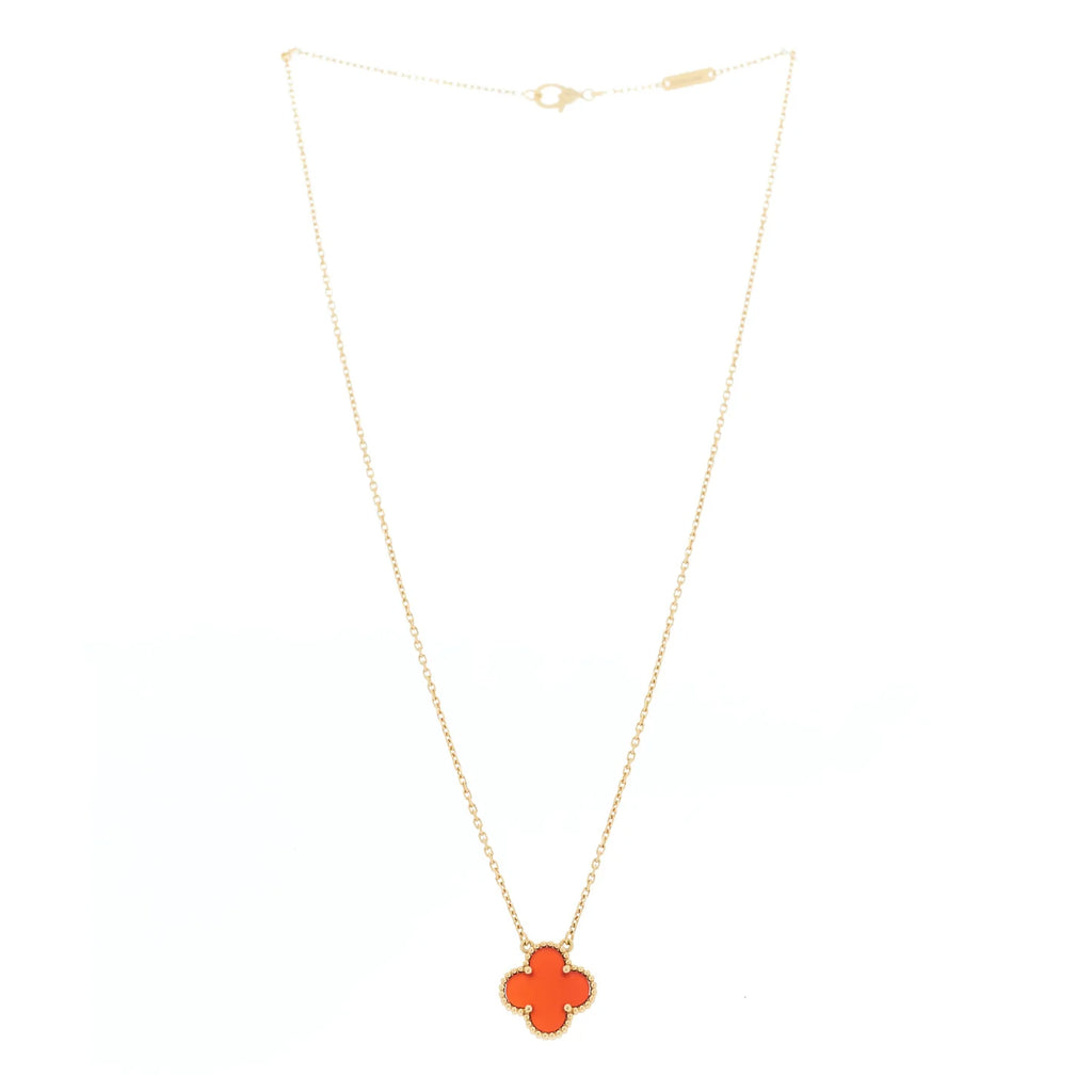 Carnelian Alhambra Pendant Necklace