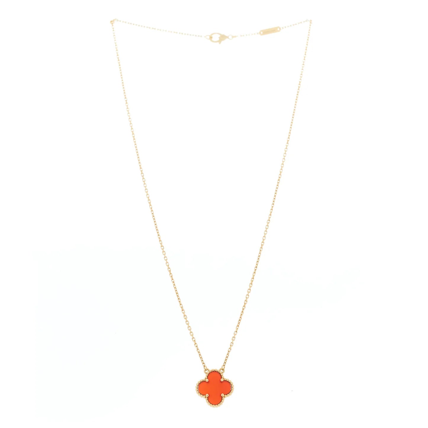 Carnelian Alhambra Pendant Necklace