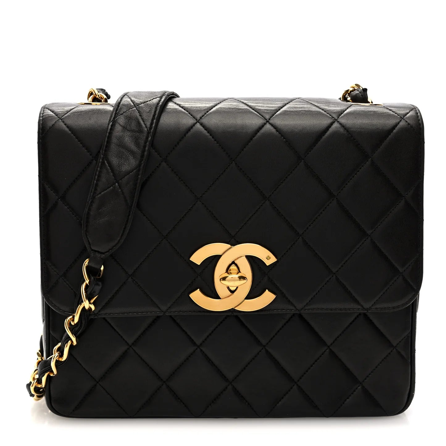 Flap Shoulder Bag Black