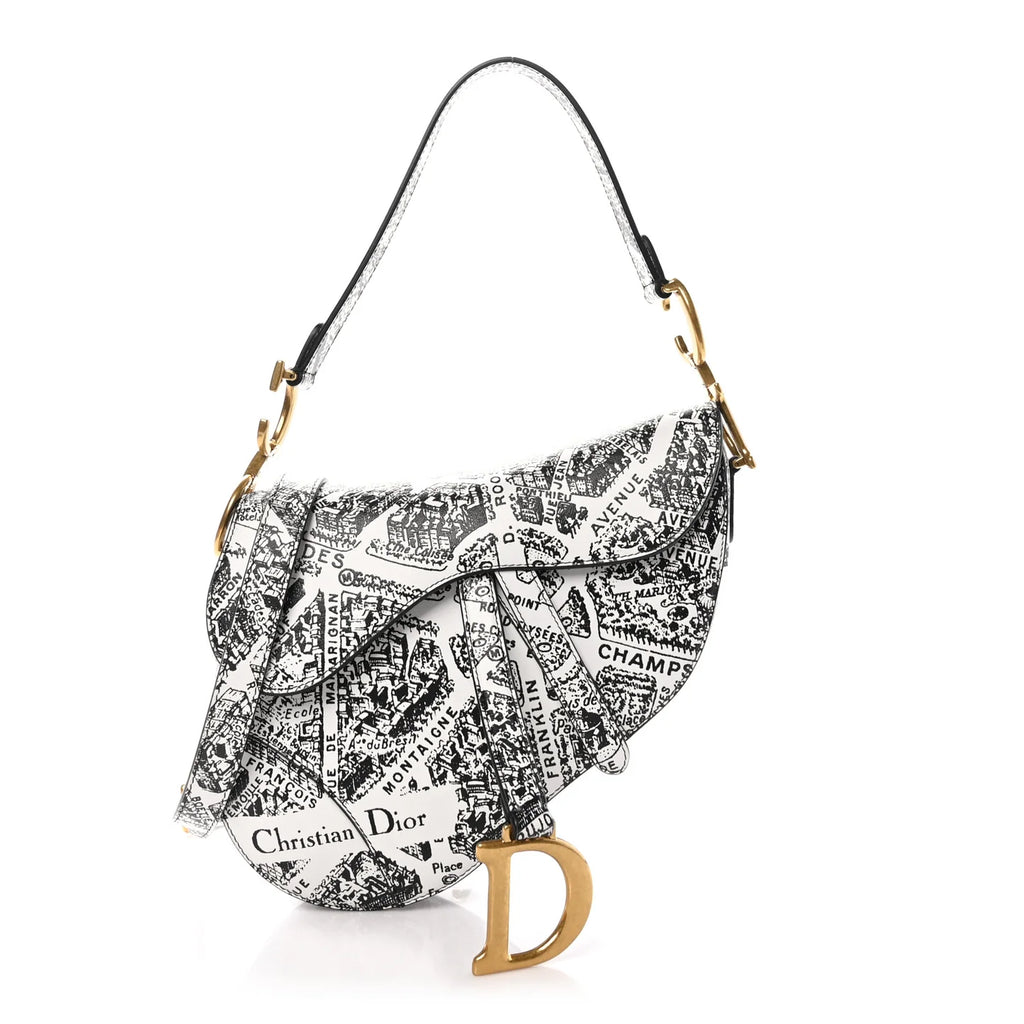 Plan De Paris Printed Saddle Bag