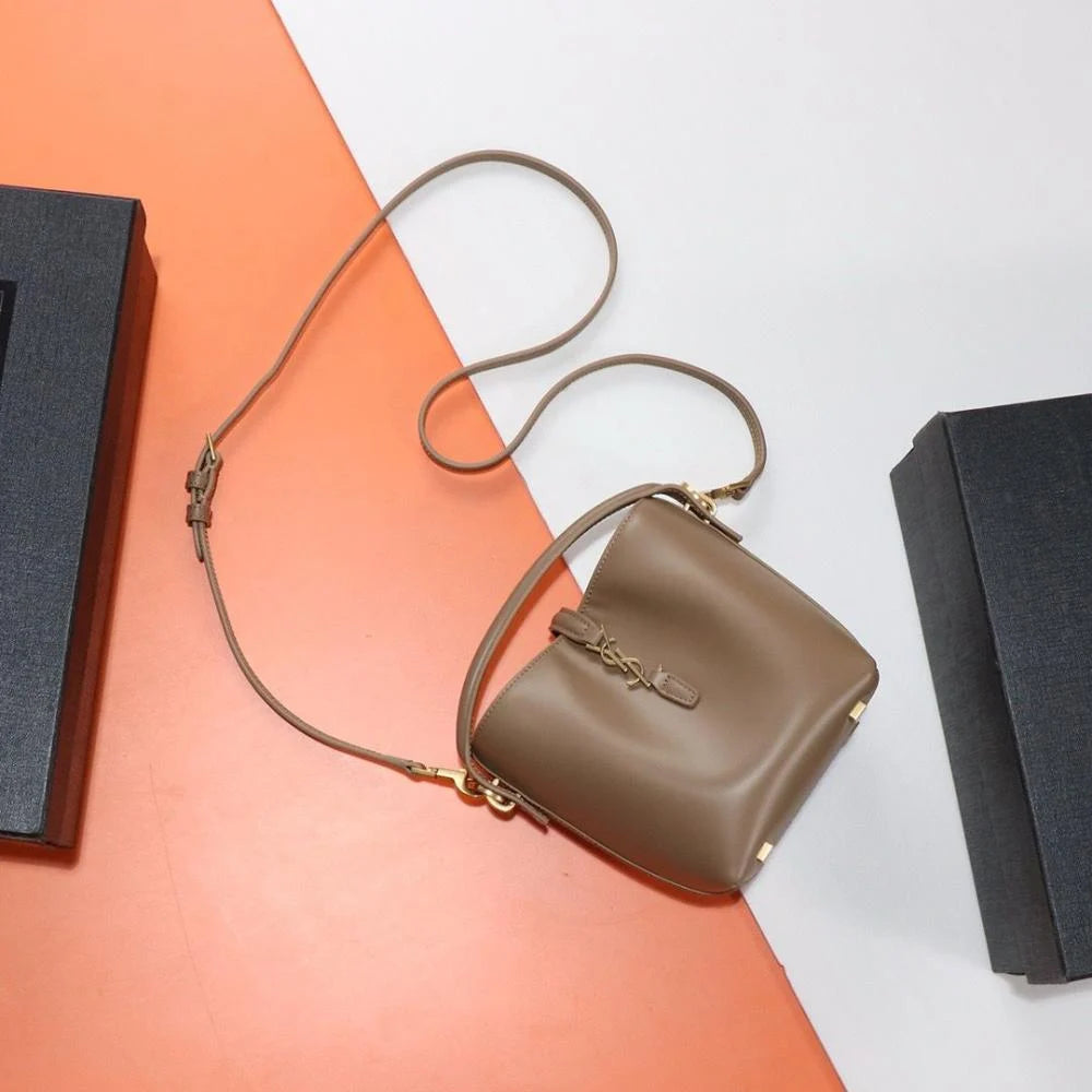 Ysl 37 Brown Leather Bag